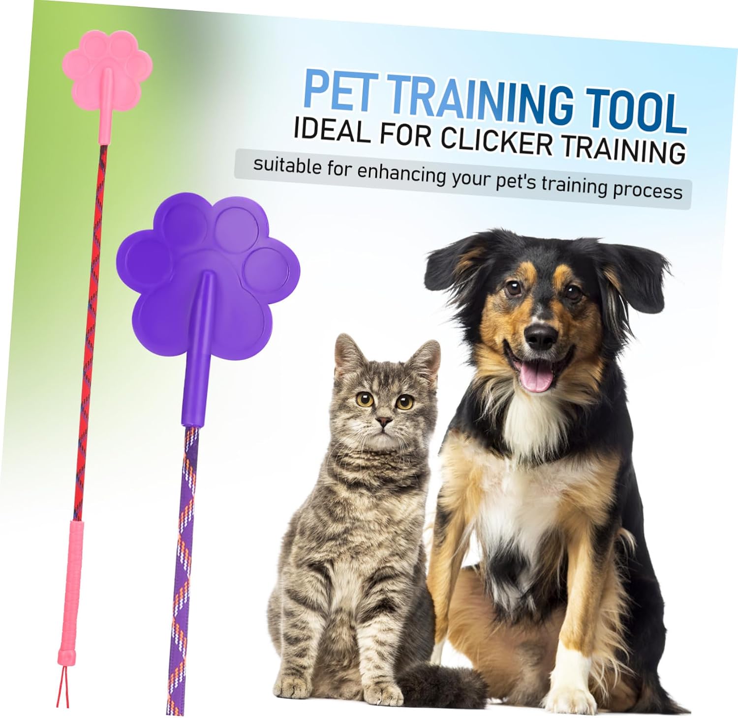 Toyvian 2pcs Dog Training Clicker Agility Training Tools for Dogs Cats Pets Rubber Construction for Positive Behavior Reinforcement for All Levels