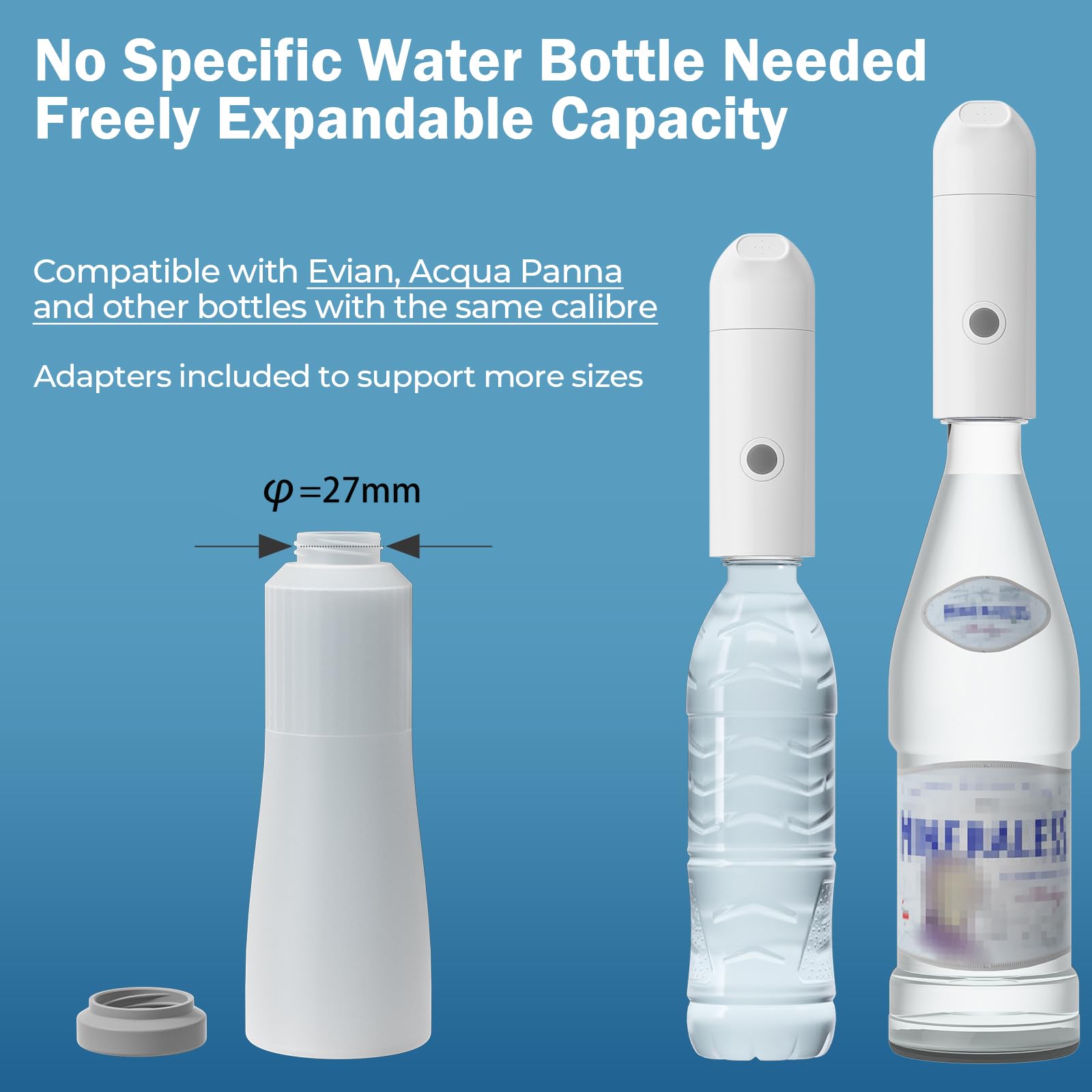 Przenośny Bidet Podróżny, Elektryczny Spryskiwacz Bidetowy 350mL/12.3oz, IPX7 Wodoodporny i Ładowany, Mini Bidet na Toaletę do Higieny Osobistej, Opieka Poporodowej, Leczenie Okolicy Krocza i