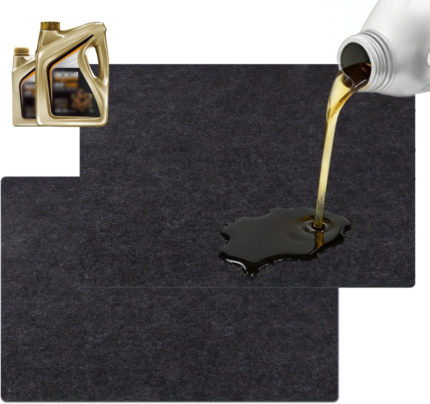 Garage Floor Protection Mat (9'8" x 12'3") Suitable for garages, it Prevents Slipping on the Bottom of Cars, Prevents Oil spillage, is Waterproof, Stain-Resistant, and Protects the Floor Surface.