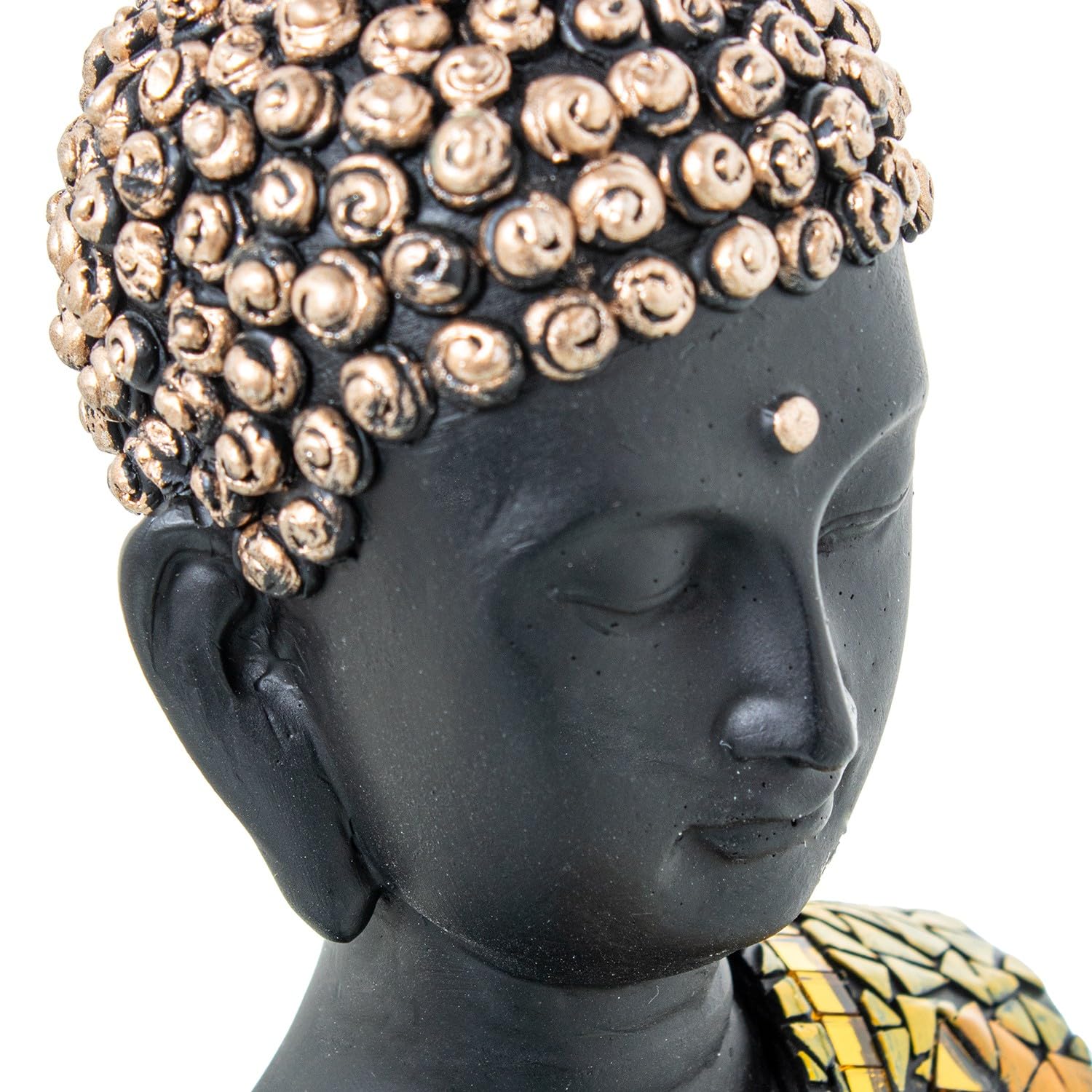 Figura de un Buda con Mosaico de Resina Multicolor 13x22x30 cm