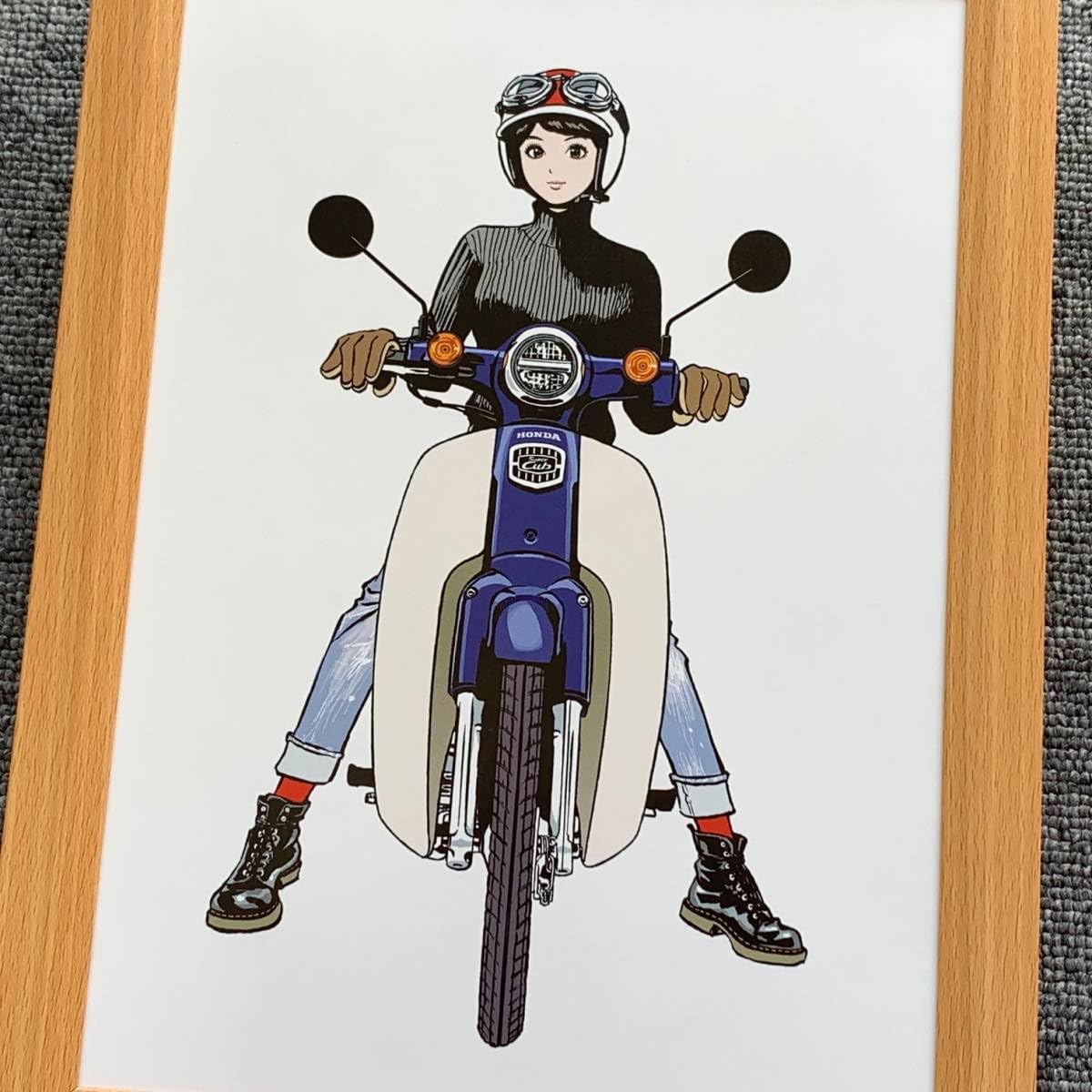 Amazon.co.jp: □江口寿史『HONDA New Super Cub B』B5サイズ 額入り
