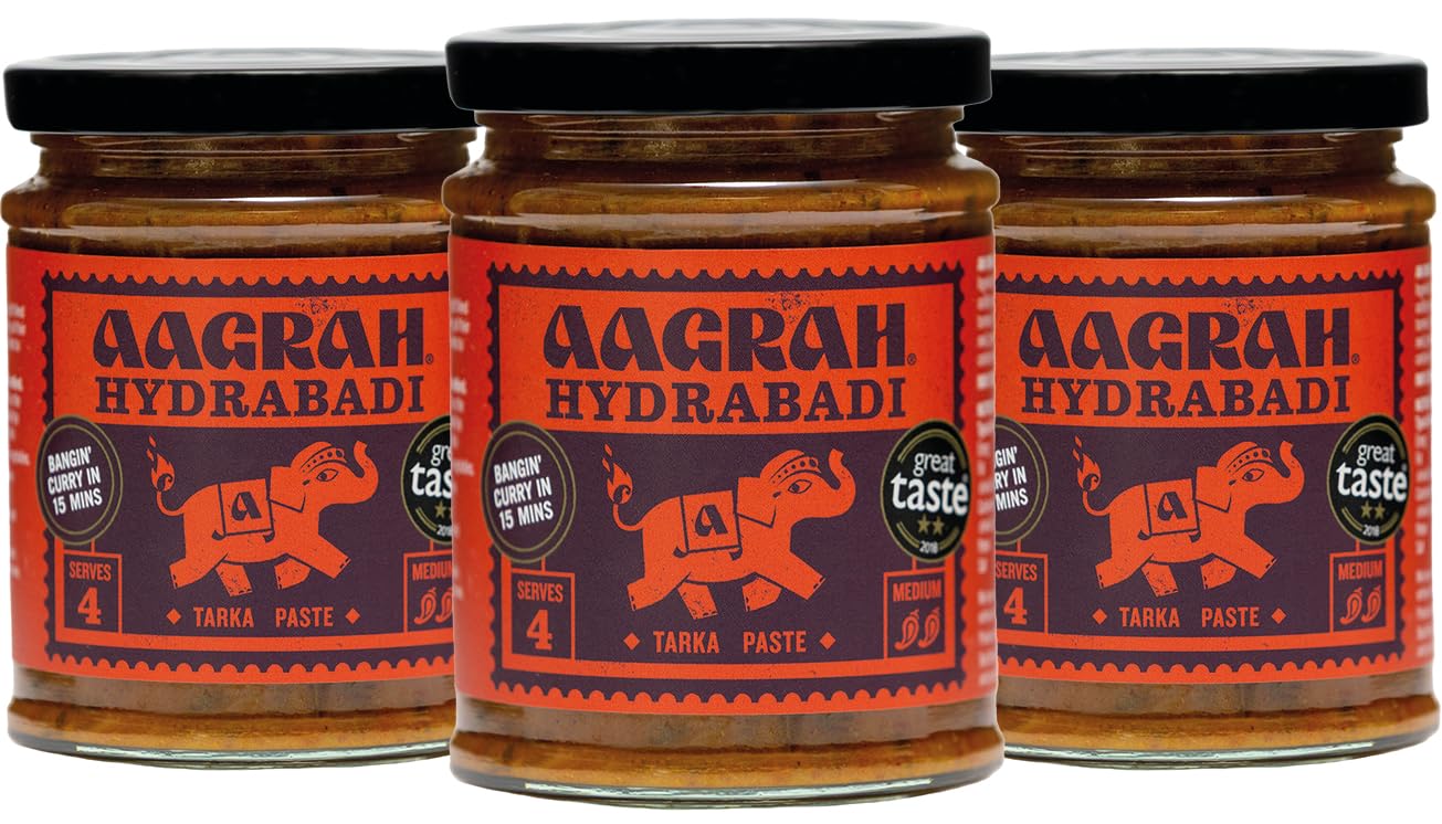 Aagrah Traditionelle Hydrabadi Tarka Sauce 3 x 270 g, Restaurantrezept