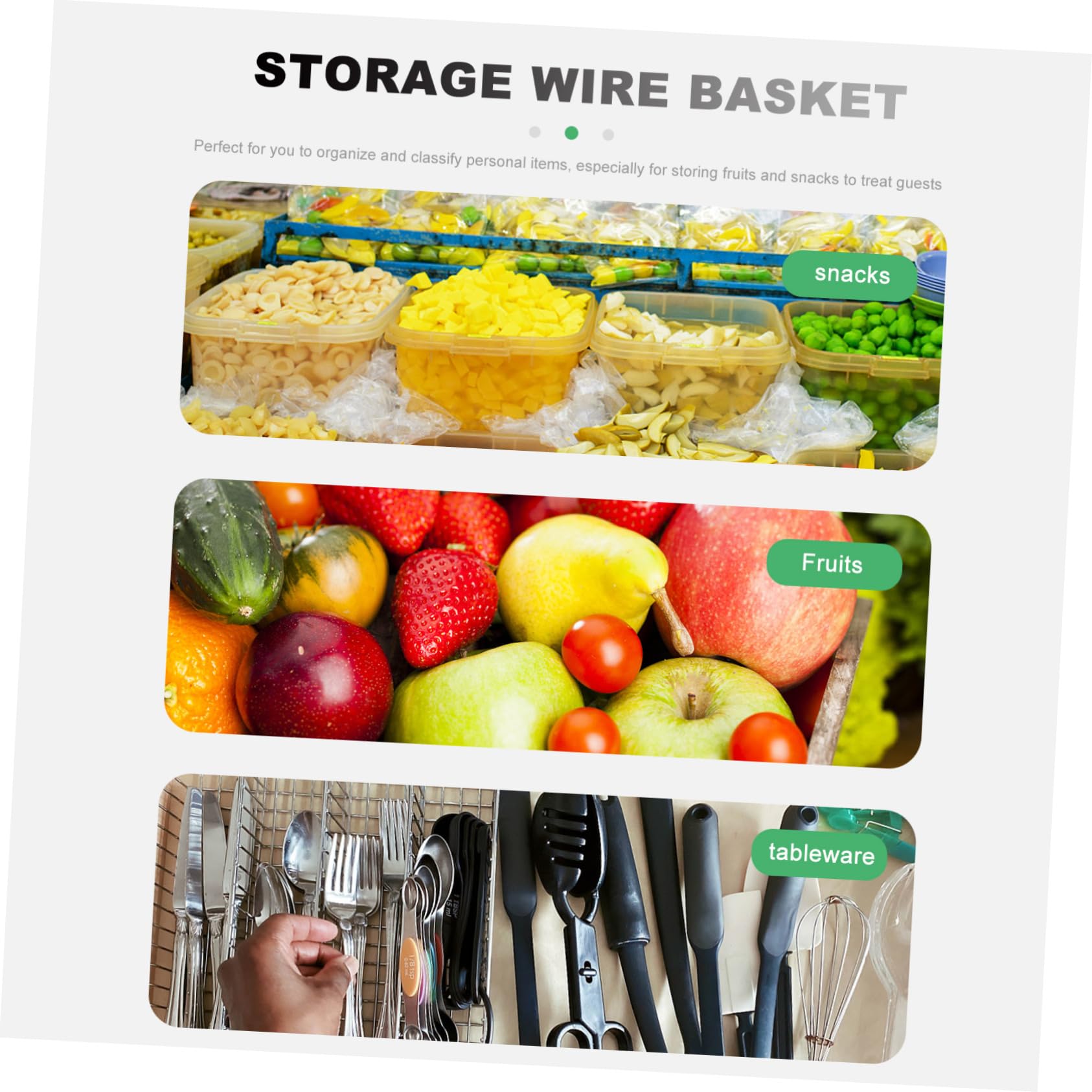 Cesto in Ferro Nero Design Semplice e Artigianato Delicato Porta Frutta e Snack per Organizzazione Cucina e Regalo Housewarming