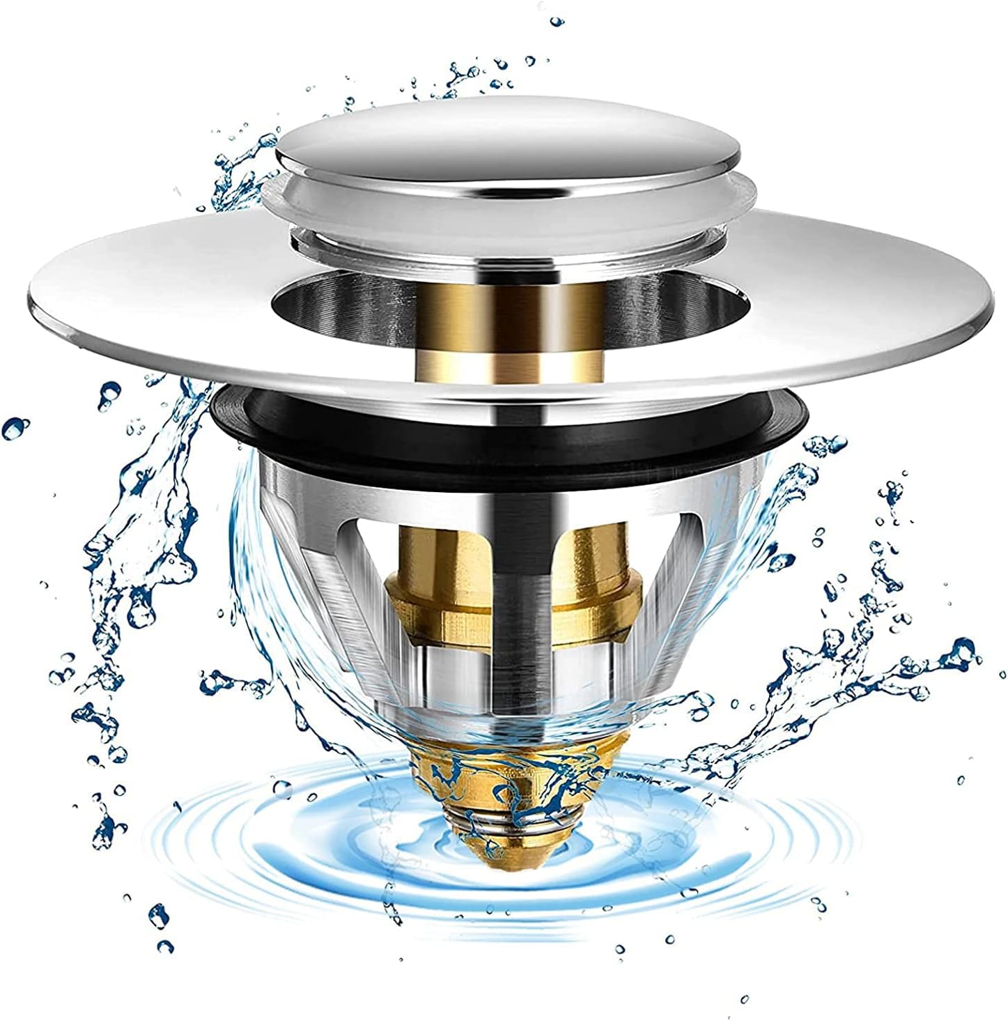 Stainless Steel Universal Drain Sink Plug, Replacement Universal Sink