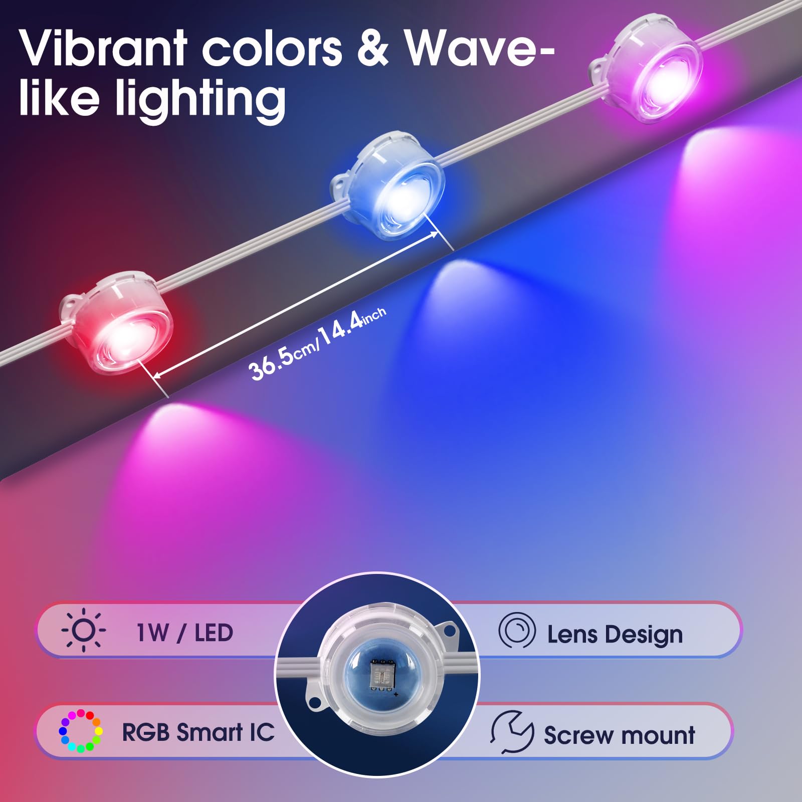 WIFI Permanent Outdoor Lights 15M,RGB Smart IC Outdoor Christmas Lights with Scene Modes Waterproof 36 LED Eaves Lights,Work with Alexa/Google Assistant,Outdoor Lighting for House Festival Deck Daily - Image 3