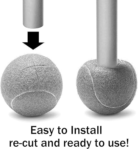 Miniatura 6 de 4 pelotas de tenis precortadas para patas de muebles, protección del suelo, almohadillas de fieltro resistentes y duraderas