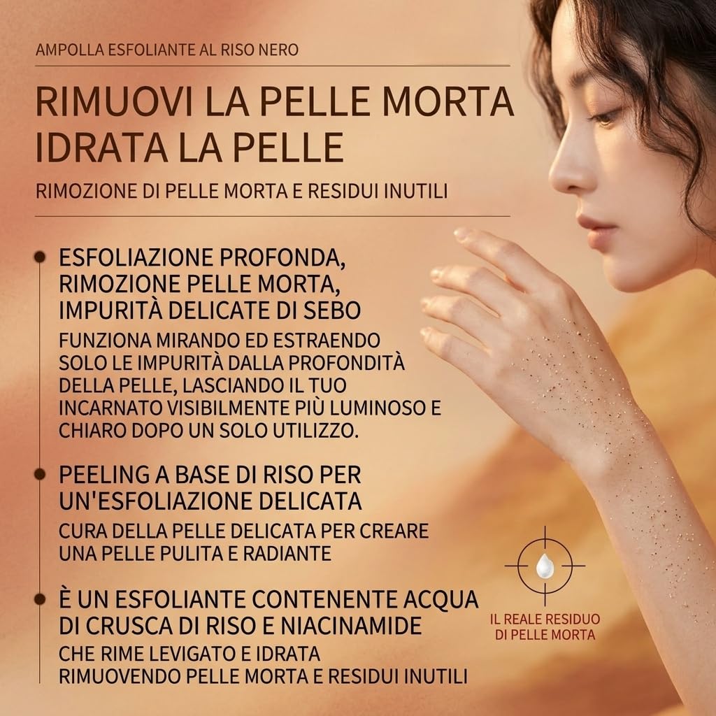 Velia Korean Peel Shot – Cura Viso Illuminante Con Azione Esfoliante E Idratante Per Migliorare L Aspetto Della Pelle Durante L Uso Quotidiano (riso giallo)