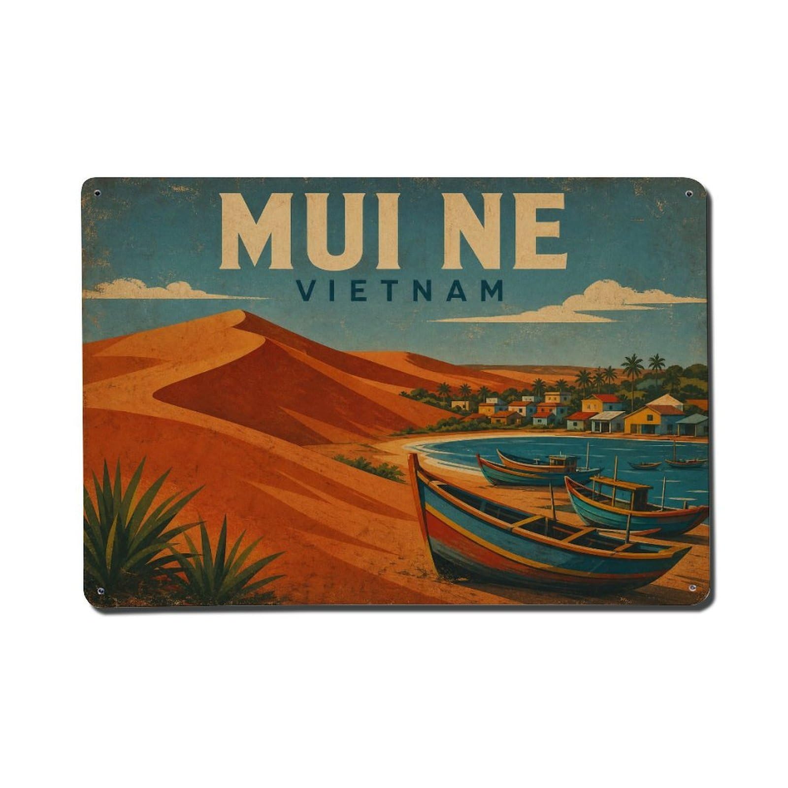 Metal Tin Sign Retro Travel Vietnam Mui Ne