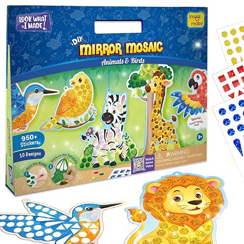 Imagimake Mirror Mosaic Birds & Animals Kids Art Set |