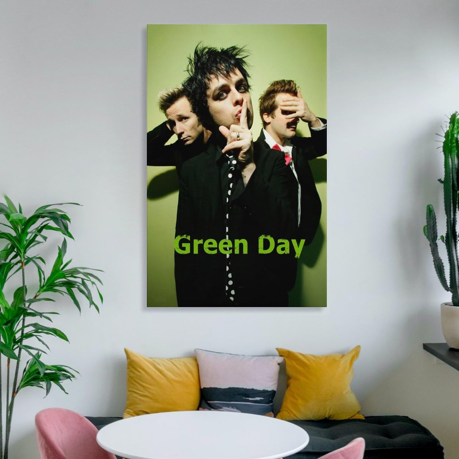 【額縁付き】A2 ポスター Green day グリーンデイ 顔デザイン 額縁付き】A2 ポスター Green day グリーンデイ 顔デザイン