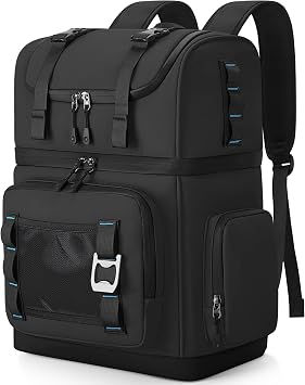 Large Waterproof Insulated Cooler Backpack for Men & Women, Double Decker Leak Proof Cooler Backpack for Beach, Camping, Picnic, Travel, 26L, 44Cans