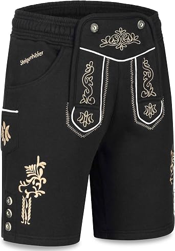 Steigenhofer Manufaktur Men Shorts Trachten Sweatpants - Lederhosen Look - Moritz - Lederhosen Men Outfits for Oktoberfest