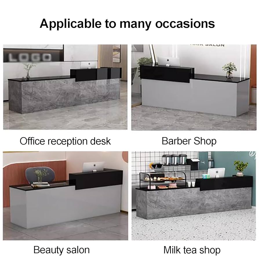 特注レセプションカウンター／レジカウンター Amazon.co.jp: 受付カウンター レ木製のレセプショ レジ係