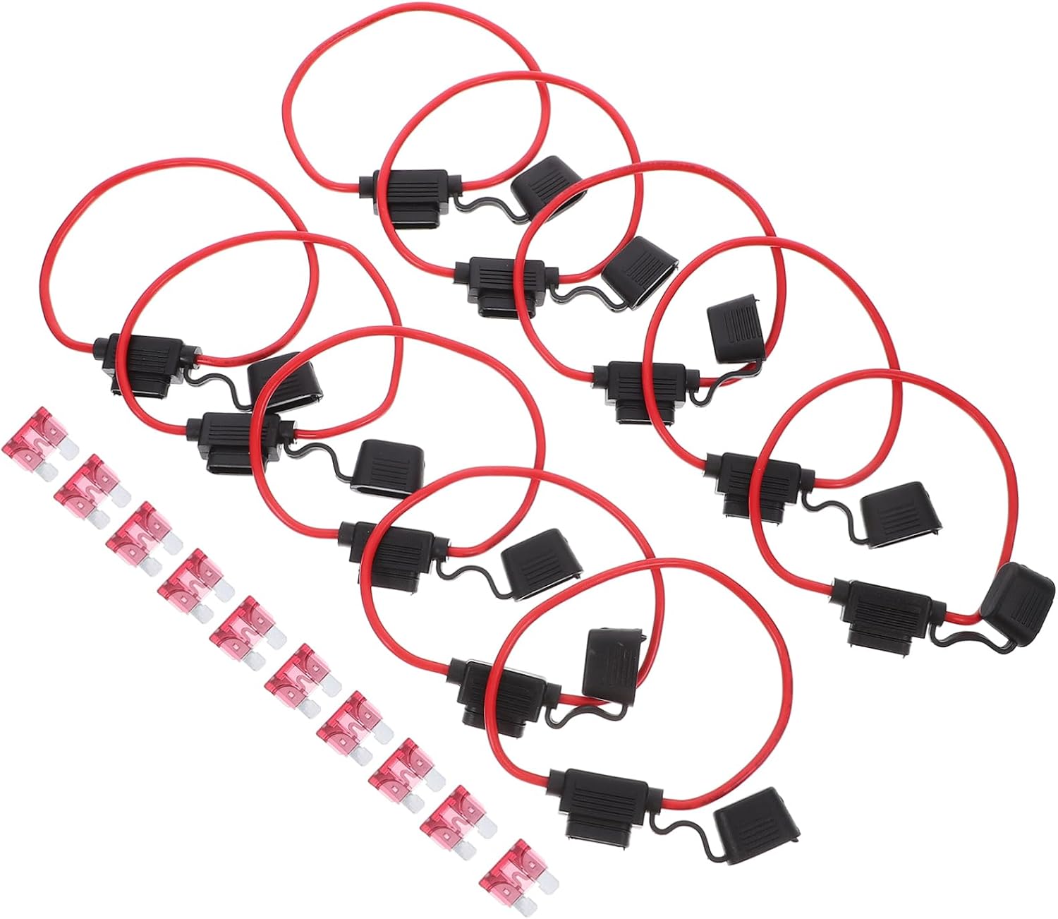 10pcs Inline Fuse Holders for Automotive Rv Yacht Atc Replacement Fuse Holder for Circuit Protection Essential for Electrical Safety