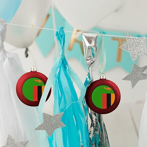 Vista 149 de Adornos dorados de bola de Navidad de Trinidad y Tobago, adorno de bola de bandera de Trinidad y Tobago, adornos de Navidad de bandera nacional