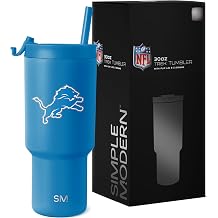 Simple Modern Detroit Lions Tumbler with Flip Lid, Straw 30oz | NFL