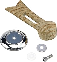 Vista 2 de Manijas de madera para tapa de olla, paquete de 2, pomos de repuesto para utensilios de cocina, fácil agarre, compatible con cocina
