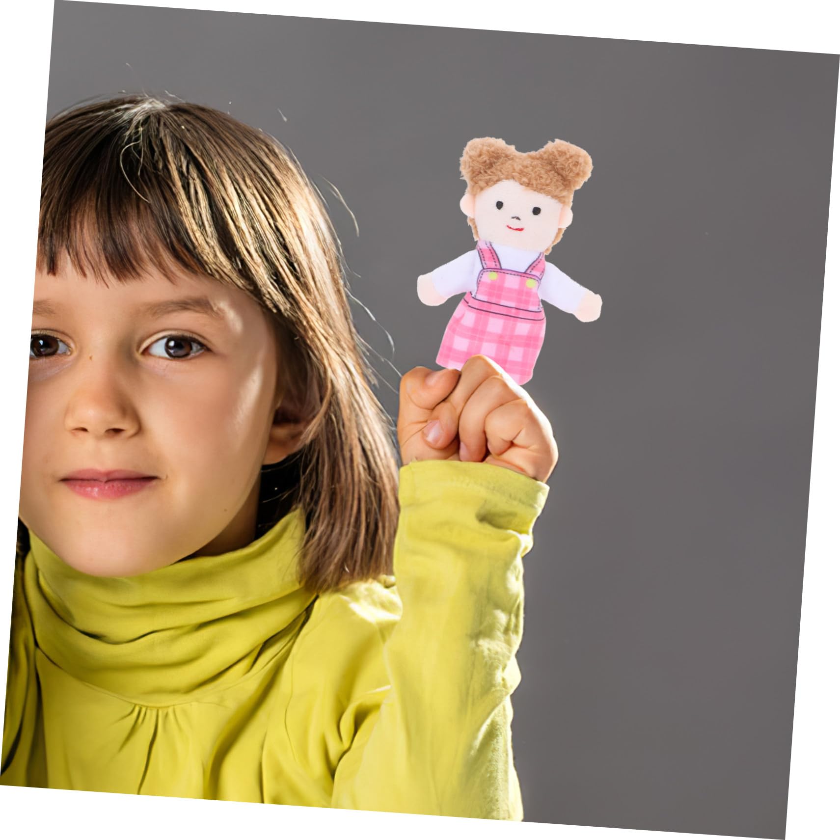 6 Piezas Marionetas de Mano Familiares de Peluche para Títeres de Dedos para Narración de Roles y Educación Preescolar Casa para Teatro y Actividades Familiares