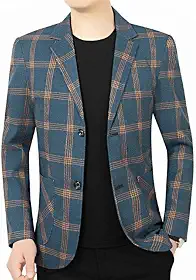 Top de terno masculino jovem, traje formal xadrez fino casual, roupas de estudante universitário primavera e outono