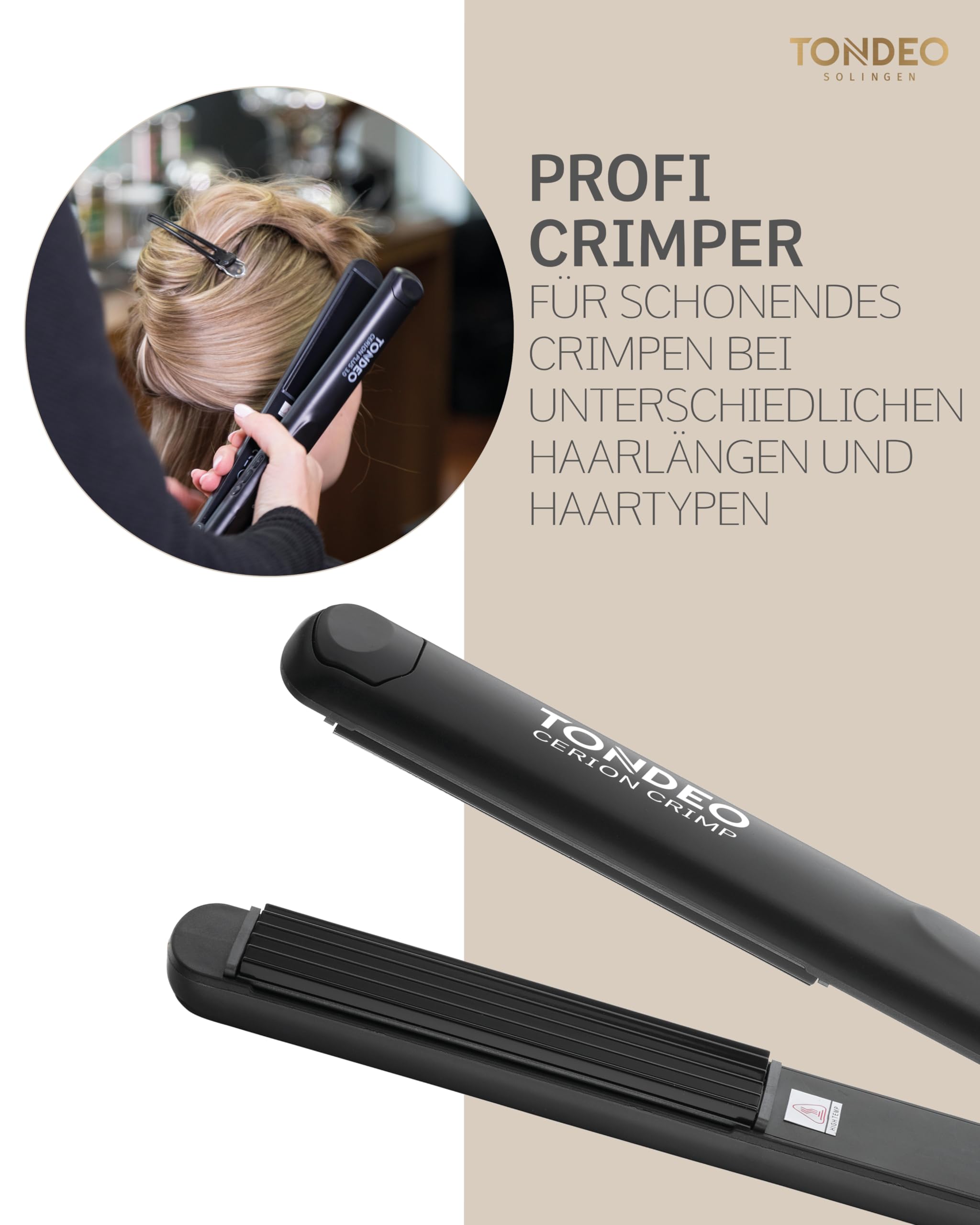 TONDEO Kreppeisen CERION CRIMP | professionelles Welleneisen