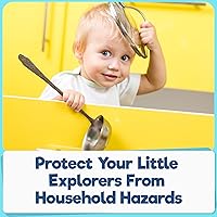 Vista 8 de Cerraduras invisibles mejoradas para gabinete a prueba de bebés (paquete de 10) – No requiere taladrar ni herramientas para la instalación, funciona