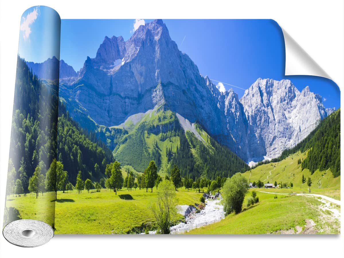Papier Peint Alpes 416x254cm pour Créer un Salon Esprit Chalet Moderne