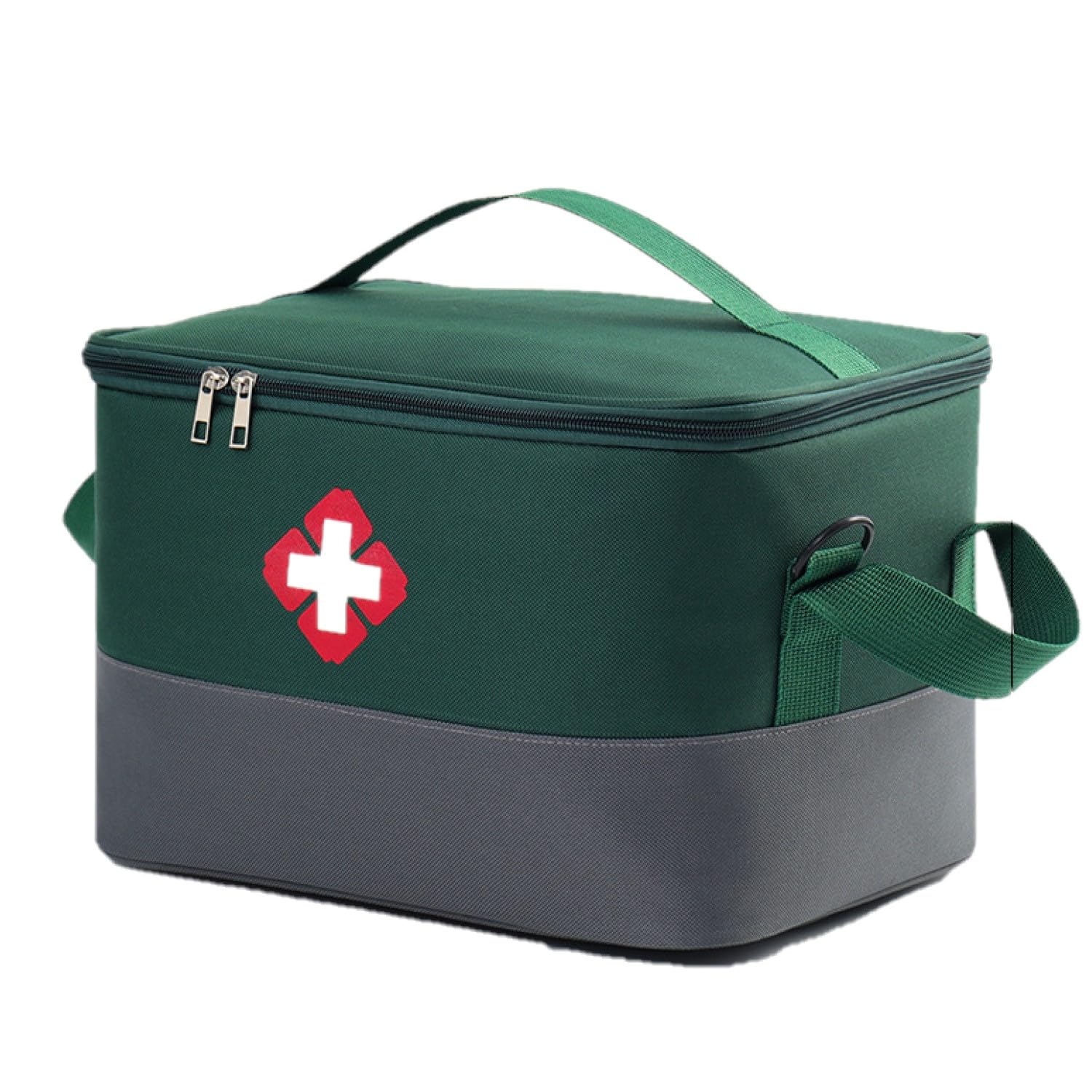 Bolsa para medicamentos, bolsa impermeable de primeros auxilios, bolsa médica de emergencia, bolsa médica impermeable con correa para el hombro, Portátil Impermeable Botiquín Médico Vacío,verde