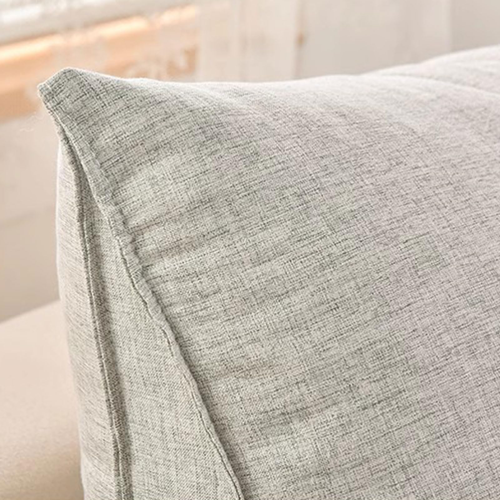 Almohada Triángulo, Cojín Triangular para Cabecero de Cama, Almohada Triangular de Lectura, Cojín de Apoyo Lumbar, Respaldo de Cintura, con Funda Extraíble (7 60x50x20cm)
