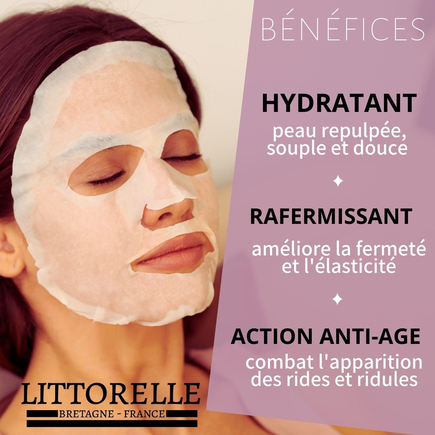 Masque Hydra-Boost Anti-âge Certifié Bio COSMOS ORGANIC - Pack de 10 unités