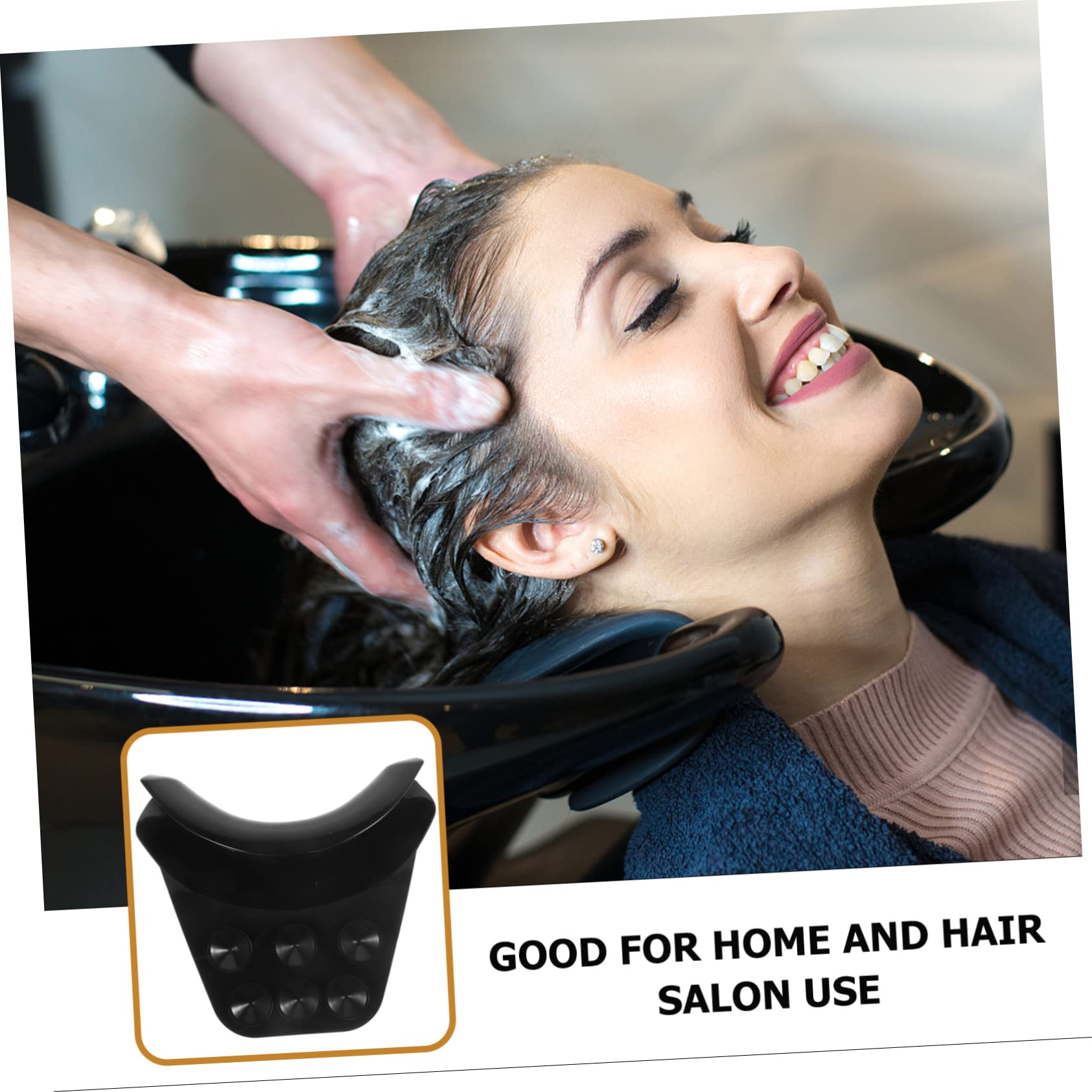 VICASKY 3pièces Repose-Nuque Silicone avec Ventouse Coussin De Soutien pour Lavage Cheveux Salon Accessoire Portable pour Confort Optimal