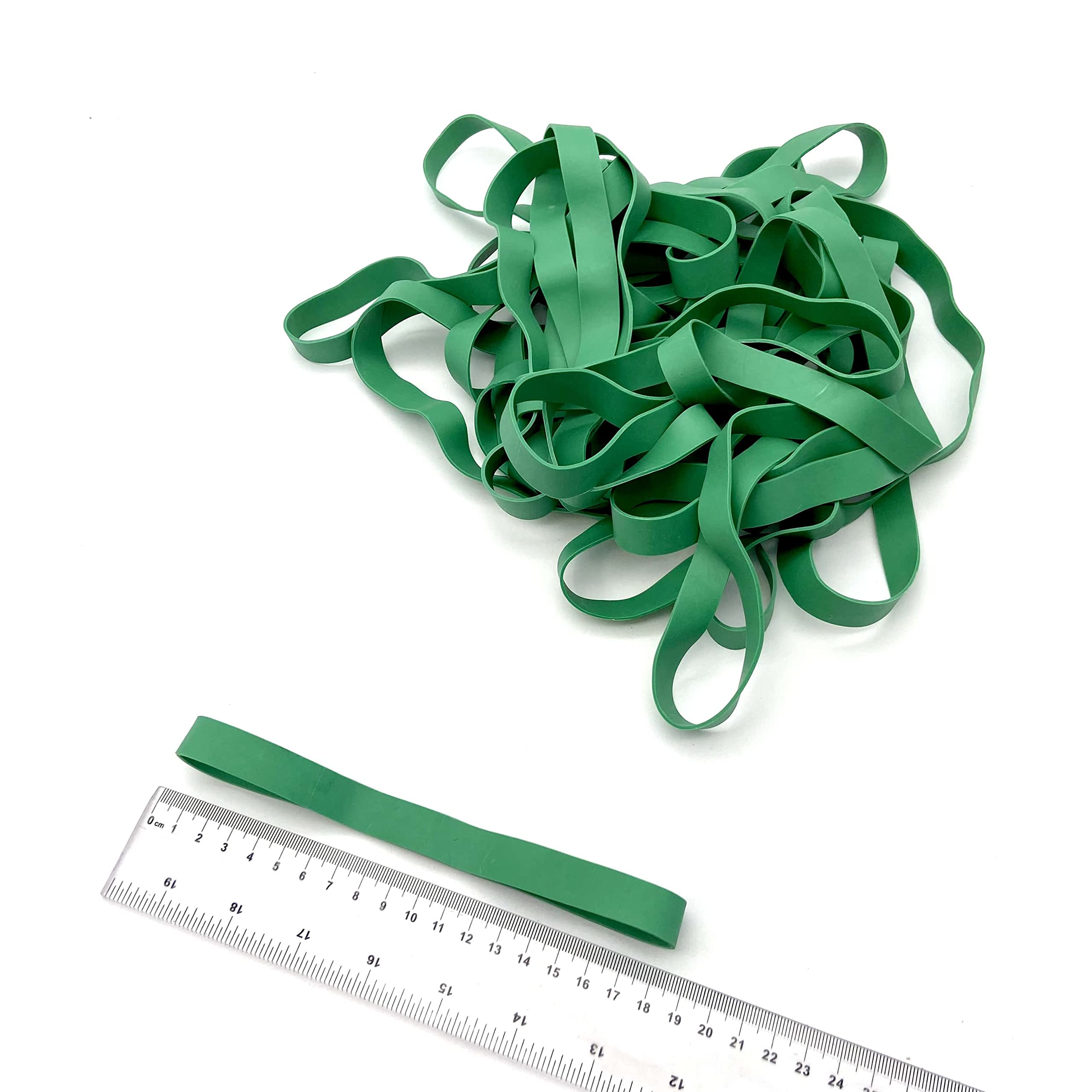 Élastiques Caoutchouc Progom - 200mm X 15mm (Ø127mm) - Vert - Sac 1kg (~100 Pièces)