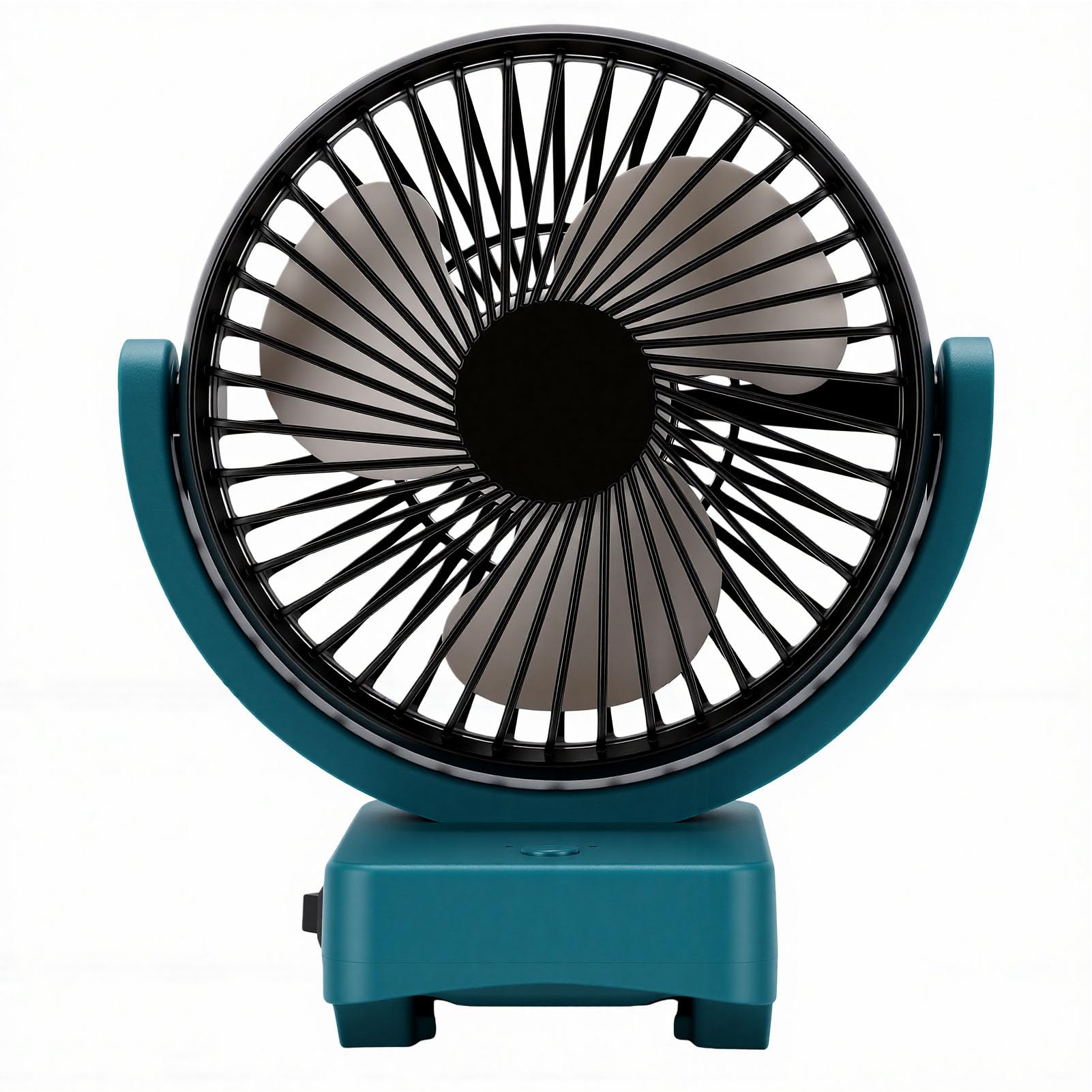 Fafeicy Cordless Jobsite Fan, Brushless 20V Battery Powered Cooling with USB A USB C Charging 3 Speeds 360 Degree Rotation for Camping Workshop ABS Red Black 1 Pack