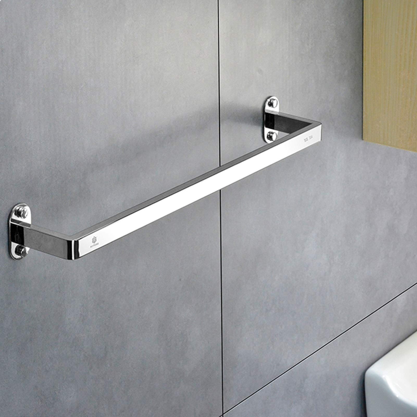 LMYSXAOZ Wall Mounted Towel Bar Rail, SUS 304 Stainless Steel Rack for Bathroom or Kitchen, Self Adhesive Screws Mounting, Long, 40CM-120CM (Size : 85cm)