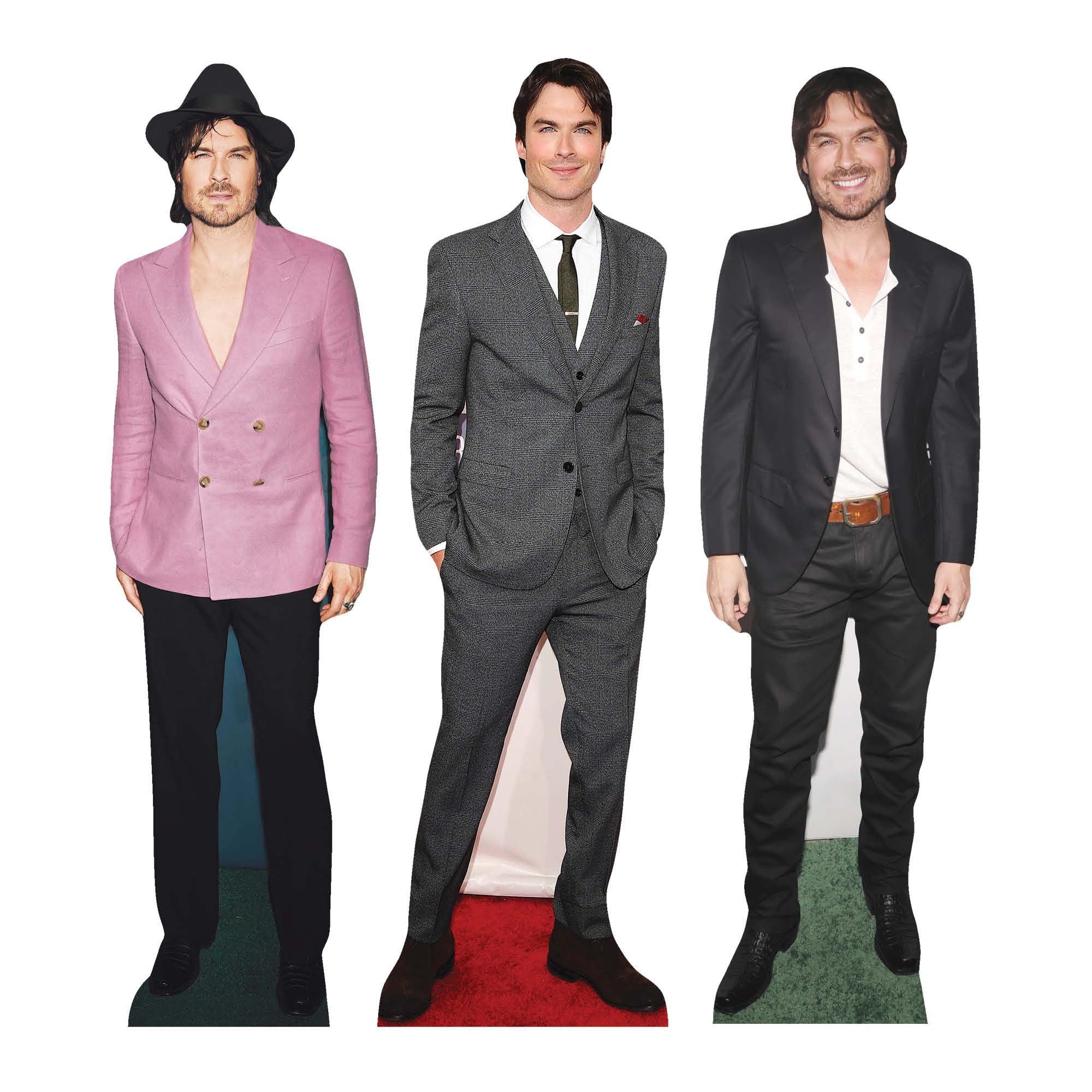 Star Cutouts Ian Sommerhalder Cs1238 Shelf Top Cutout Pack Of Three Cardboard Cutouts Height 31Cm - Ideal For Fan Theme, Parties, Birthdays, Surprise Gifts & Room Decorations & Events