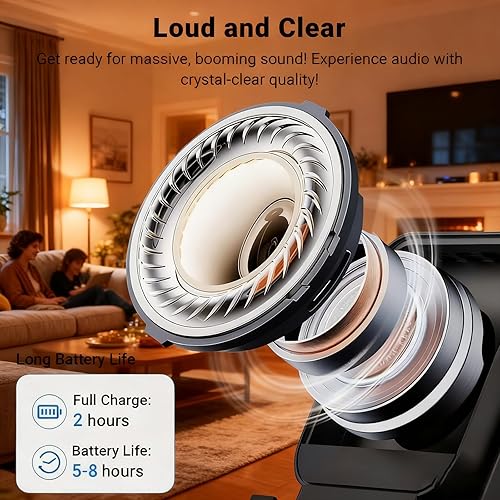 Miniatura 3 de Altavoz Bluetooth de inducción inalámbrico 5 en 1 con soporte ajustable para teléfono, cargador de soporte para teléfono, regalos de audio portátil,