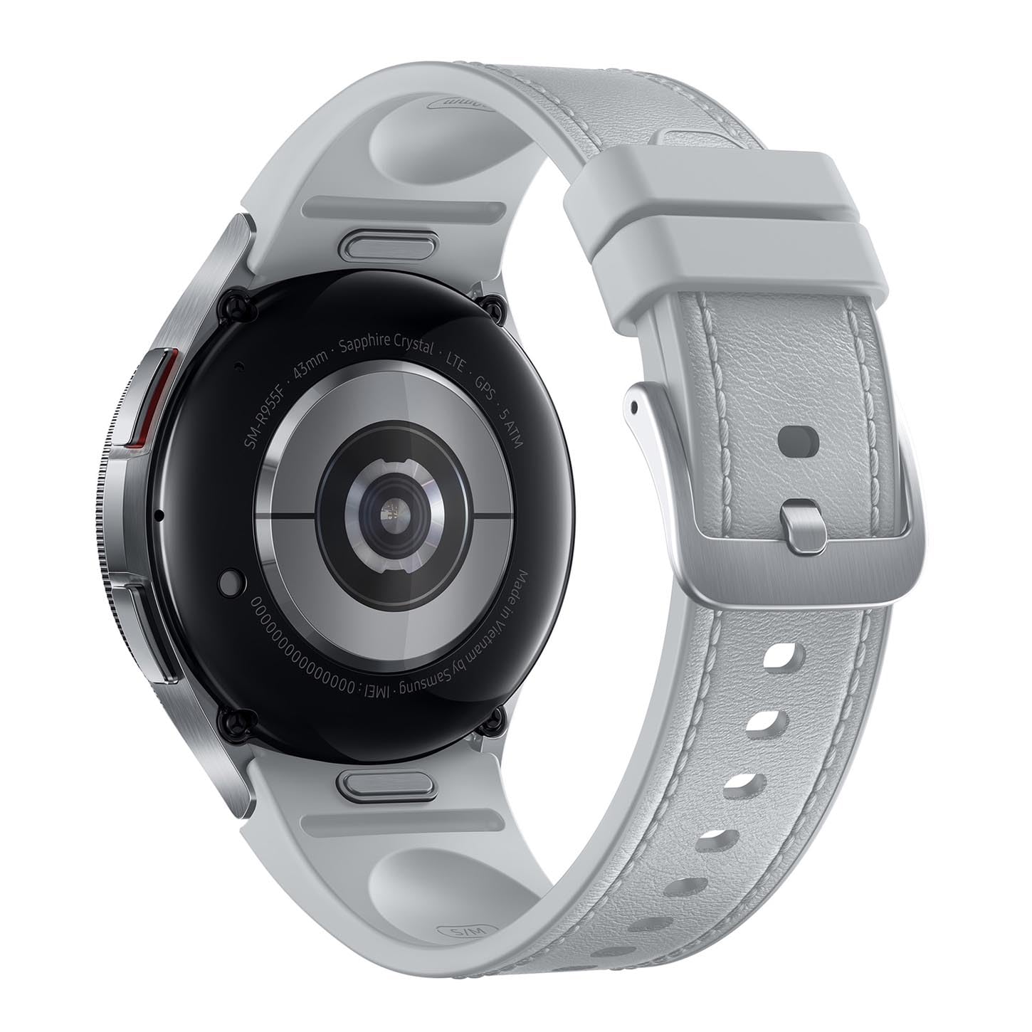 Samsung Galaxy Watch6 Classic Montre Connectée avec Chargeur, Suivi de Santé, Suivi Sportif, Charge rapide, 4G/LTE, 43mm, Argent, Exclusivité Amazon Version FR
