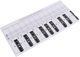 MILISTEN 88 Key Keyboard Piano Note Chart Finger Simulation Practice Guide Teaching Aid Note Chart Piano Exercise Cardboard for Beginner Student