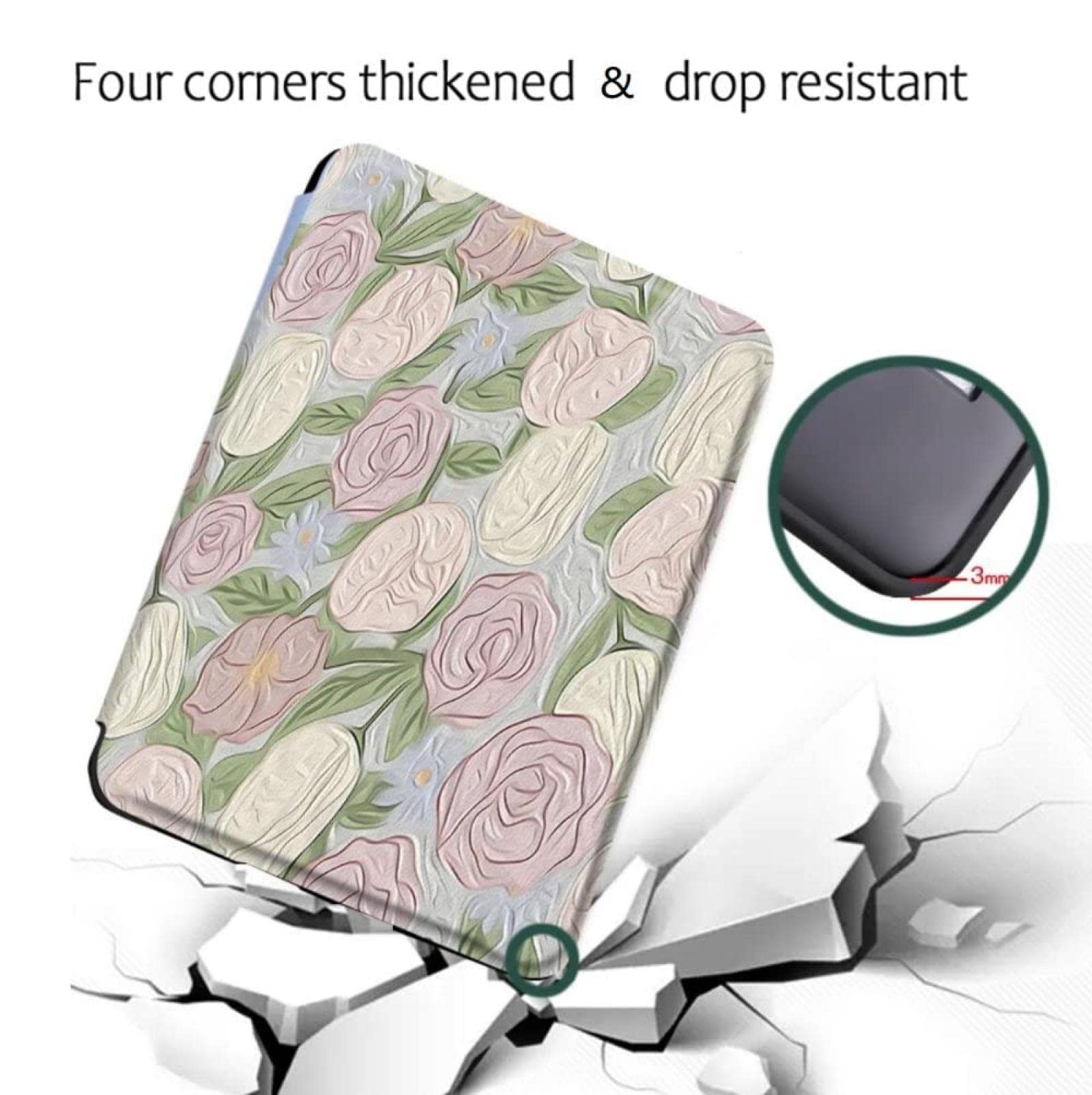 Custodia Origami Per Kindle Voyage - Leggera, Con Funzione Auto Sveglia, Colore Rosso