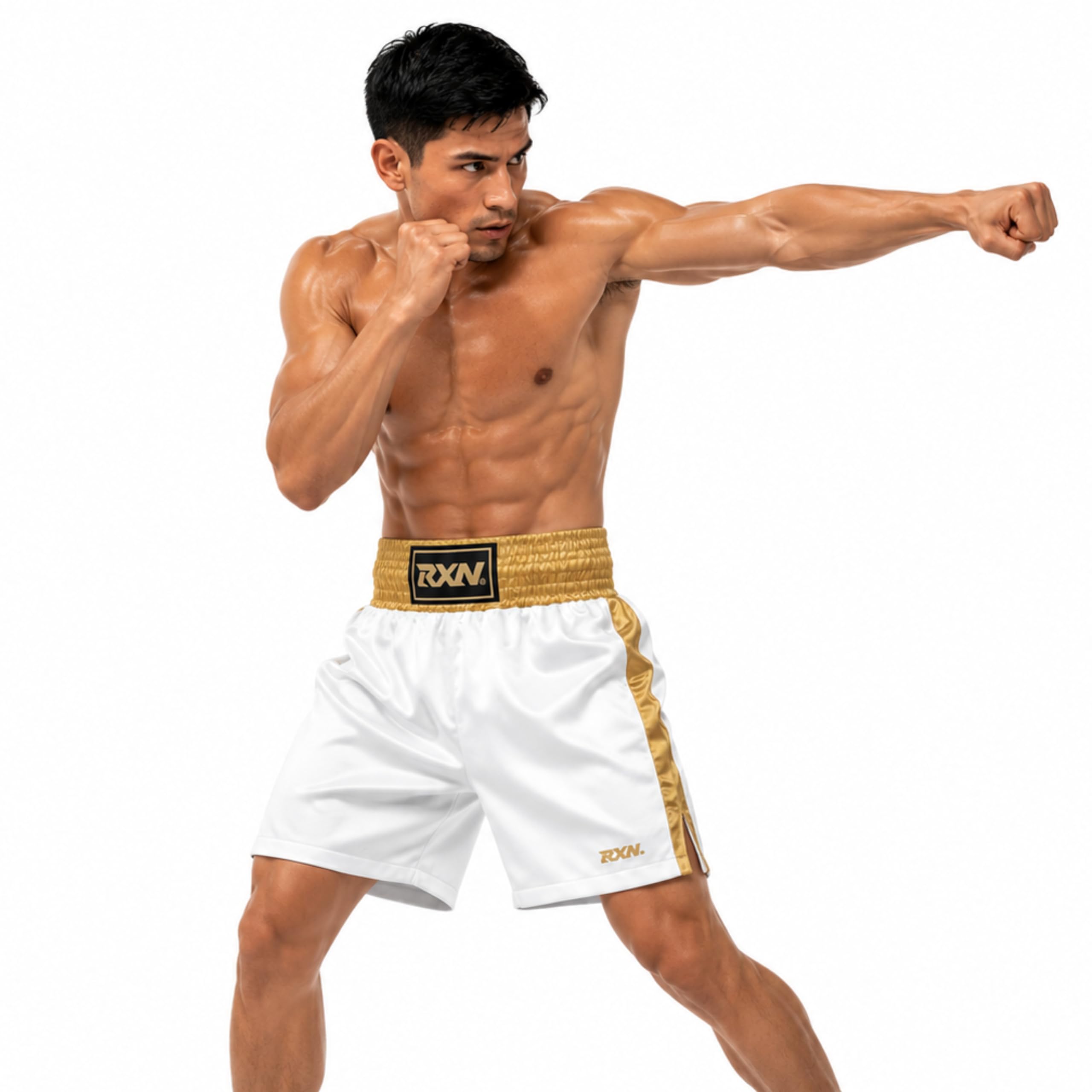 RXN Men's Professional Boxing Trunks for Boxing, MMA & Kickboxing | Breathable-image-5