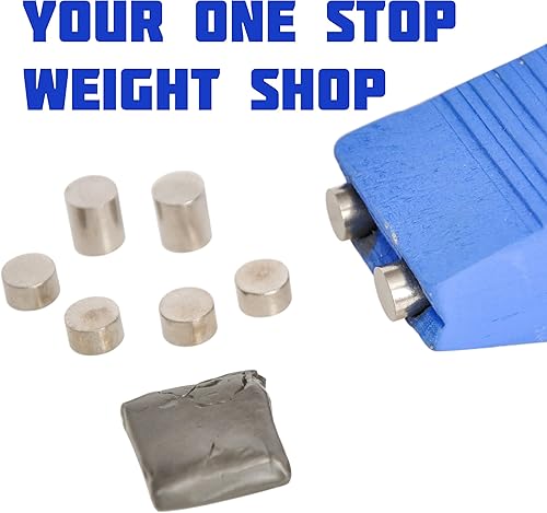 Miniatura 2 de Kit completo de pesas de tungsteno para tu coche de madera de pino 4 onzas pesas incrementales reutilizables y masilla de tungsteno todos tus pesos