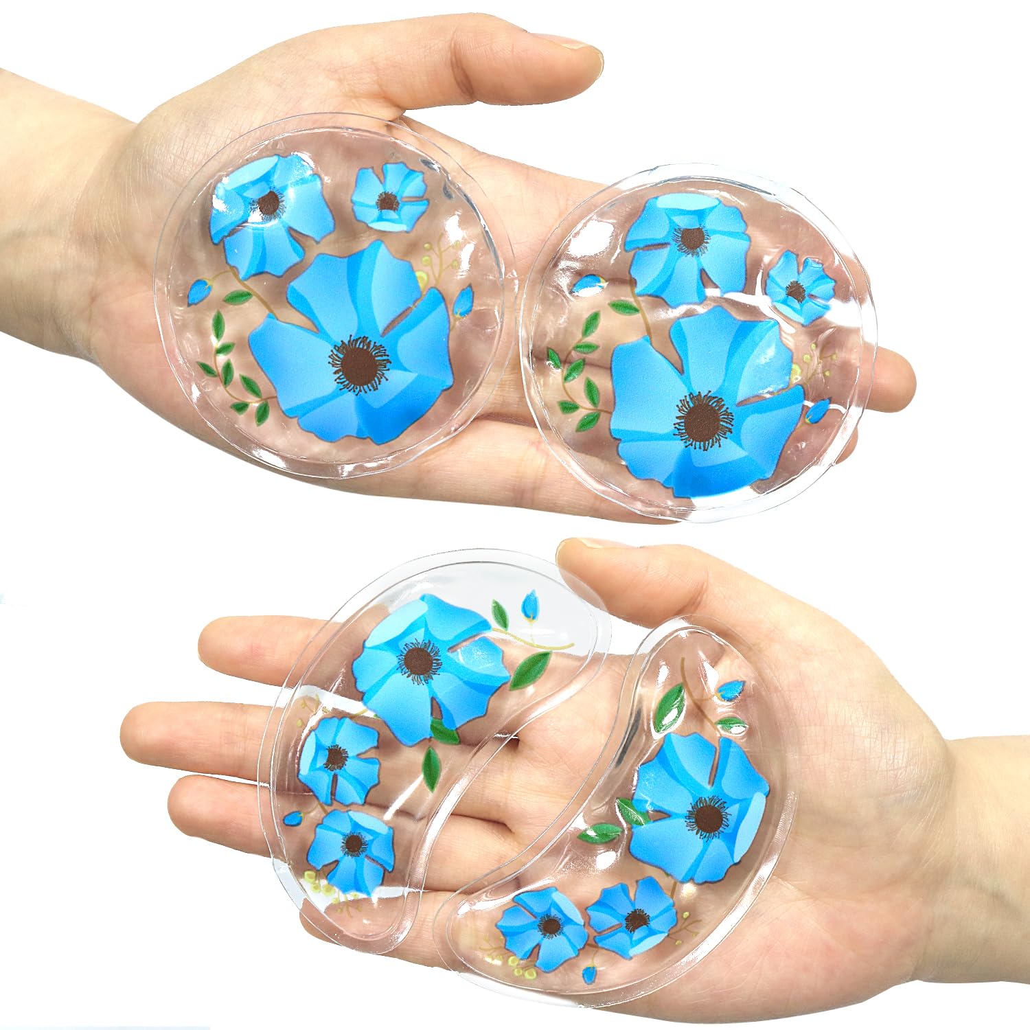 4PCS Gel Eye Ice Pack Set Reusable, Cold and Hot Compress for Eyes