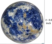 Vista 2 de Jet Sodalite 1.772-1.969 in - Esfera de bola tallada a mano, cristal tallado a mano, curación, enfoque devocional, chakras espirituales, Jet