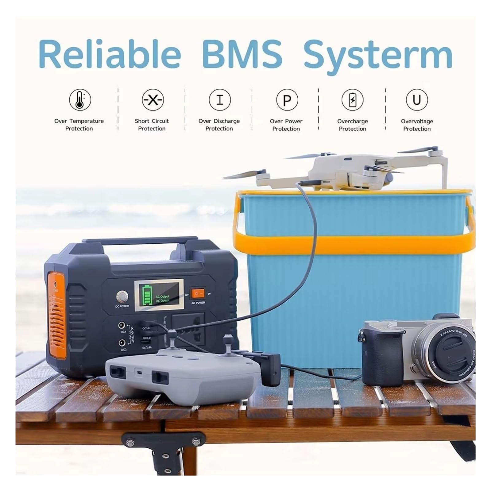 Estación De Energía Portátil E200 200W, Generador Solar Con Batería Litio 151Wh, For Respaldo Del Hogar Al Aire Libre, Móvil For Acampar Carga UltrarráPida
