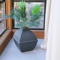 Vista 198 de Good Pet Stuff Kit original de caja de arena oculta y forro reutilizable, maceta redonda cerrada con plantas artificiales, sistema de filtro de olor