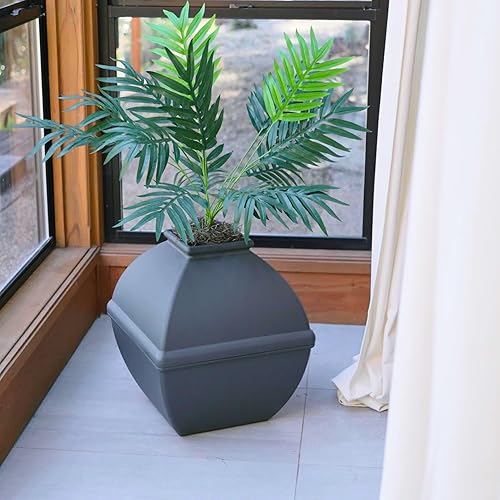 Miniatura 198 de Good Pet Stuff Kit original de caja de arena oculta y forro reutilizable, maceta redonda cerrada con plantas artificiales, sistema de filtro de olor