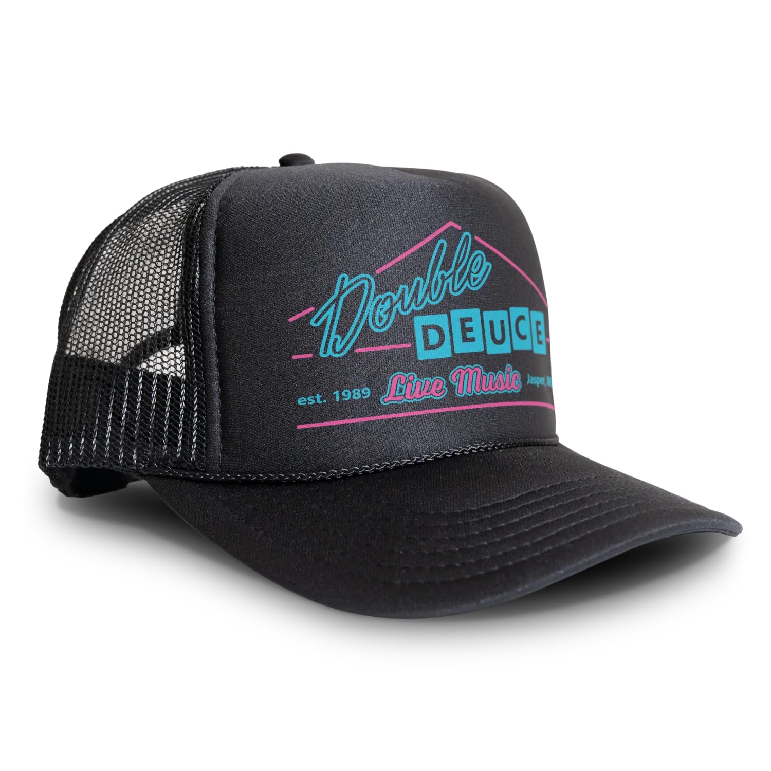 Black Rabbit Road House Double Deuce Logo Retro 80s Snapback Cap