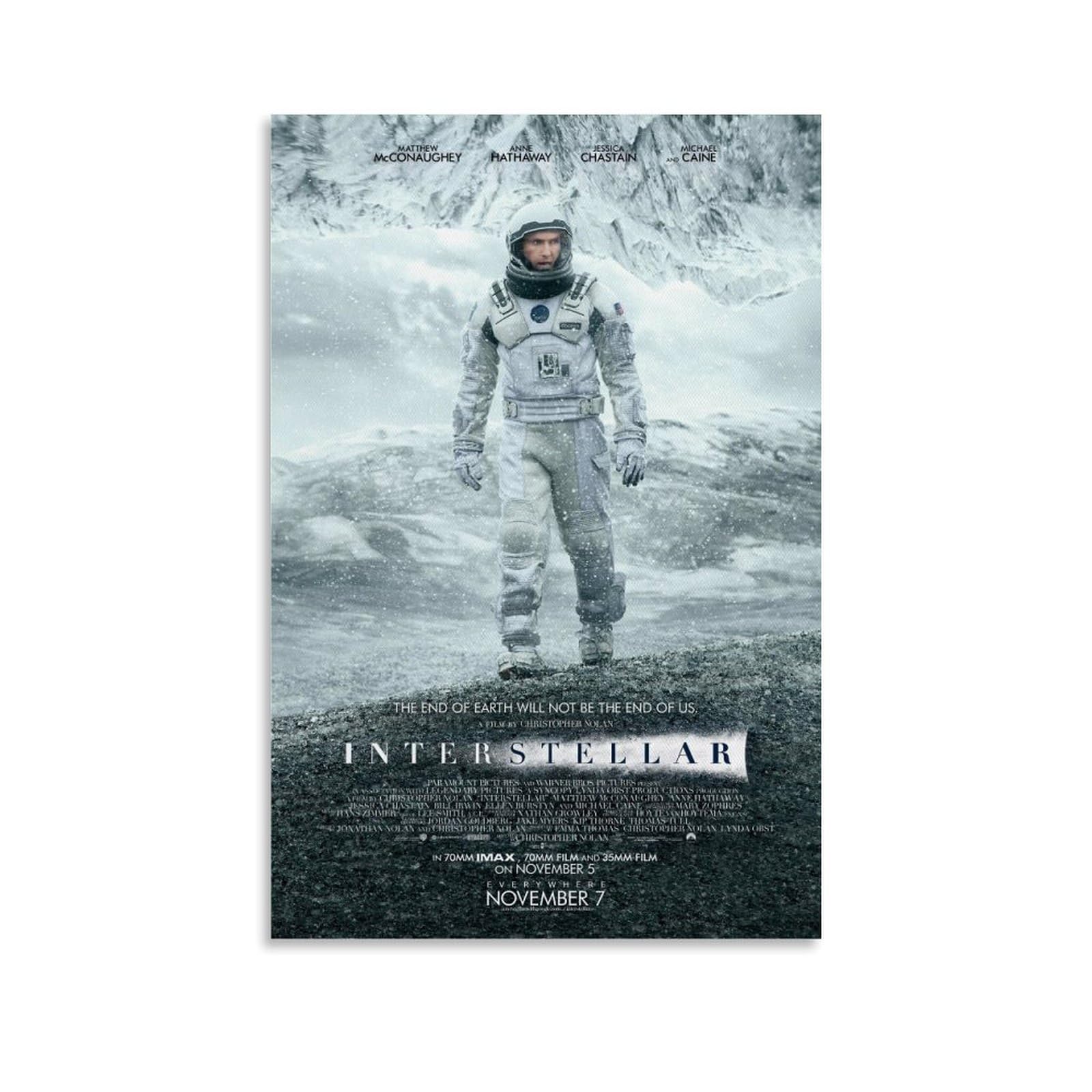 Interstellar Poster Rétro Classique Sur Toile Pour Chambre à