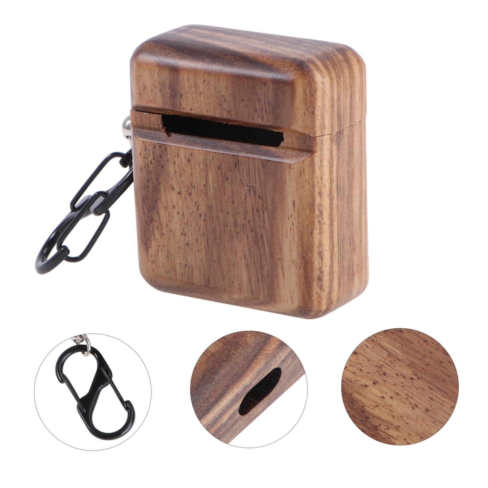 Angoily 3stücke Wood Wireless Earphone Schutzcase Für Robuster Schlagfester Und Kratzfester Kopfhörer- Gefertigt Braun Leicht Und Für Unterwegs