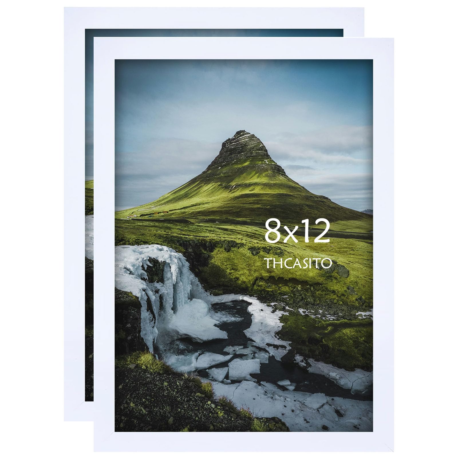 Picture Frames 8x12 White Set of 2