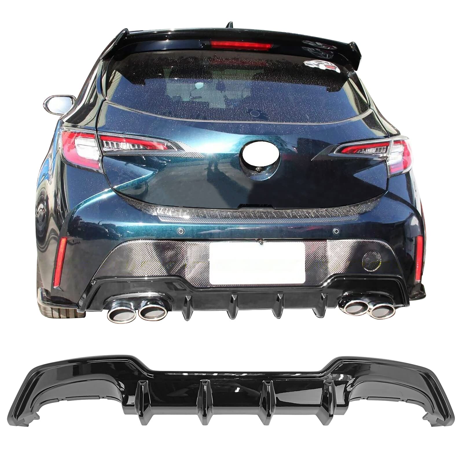 Caches Phares (eyelids) Noirs Peints Pour Toyota Corolla Auris 3e - Avant, ABS, Facile à Installer
